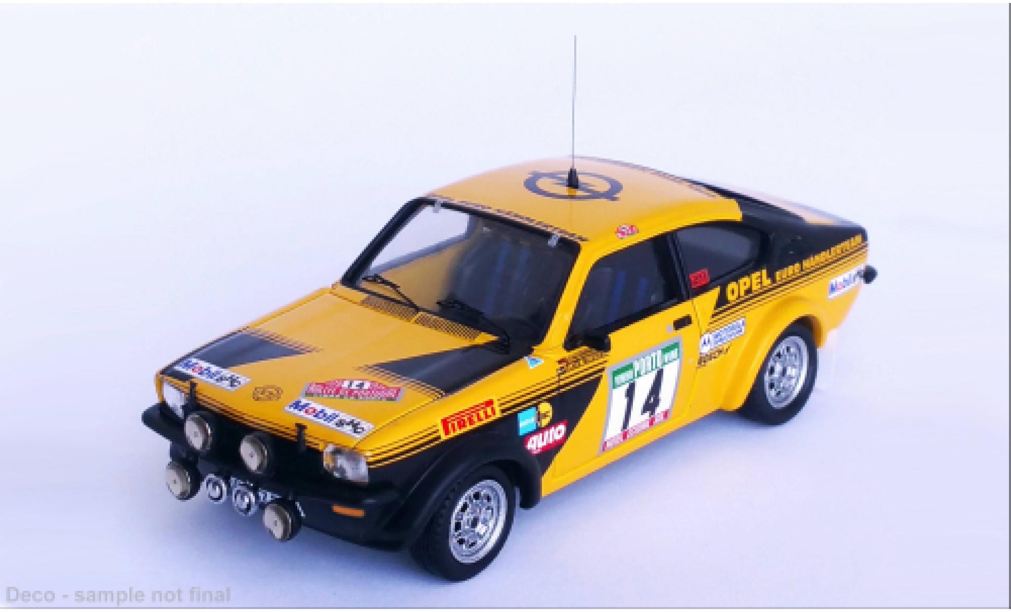 Opel Kadett 1/43 Trofeu C GT/E No.14 Rallye WM Rallye Portugal 1978 modellino in miniatura