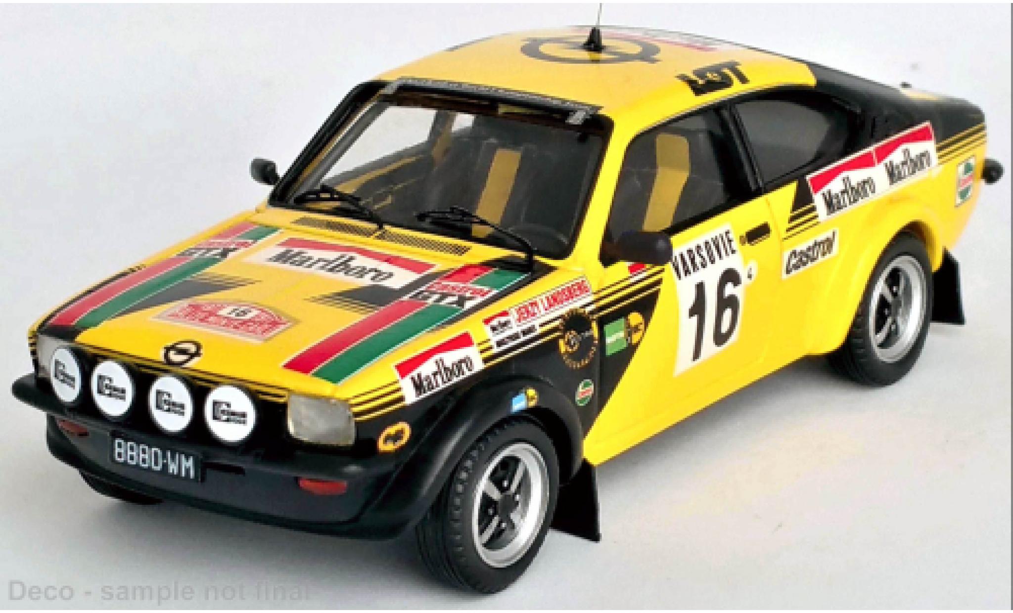 Opel Kadett 1/43 Trofeu C GT/E No.16 Rallye WM Rallye Monte Carlo 1977 modellino in miniatura