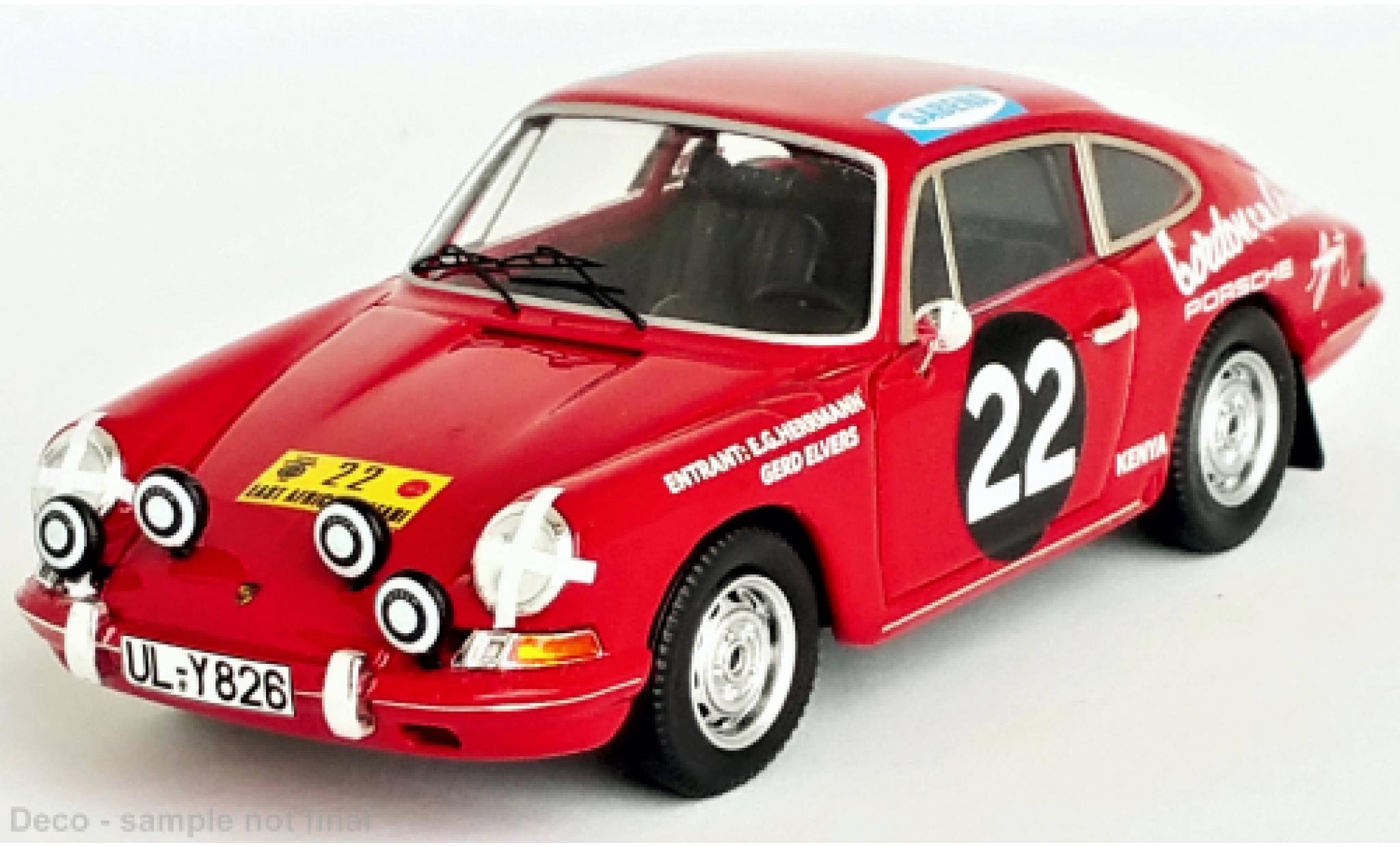Porsche 911 1/43 Trofeu T No.22 Safari Rallye 1968 modellino in miniatura
