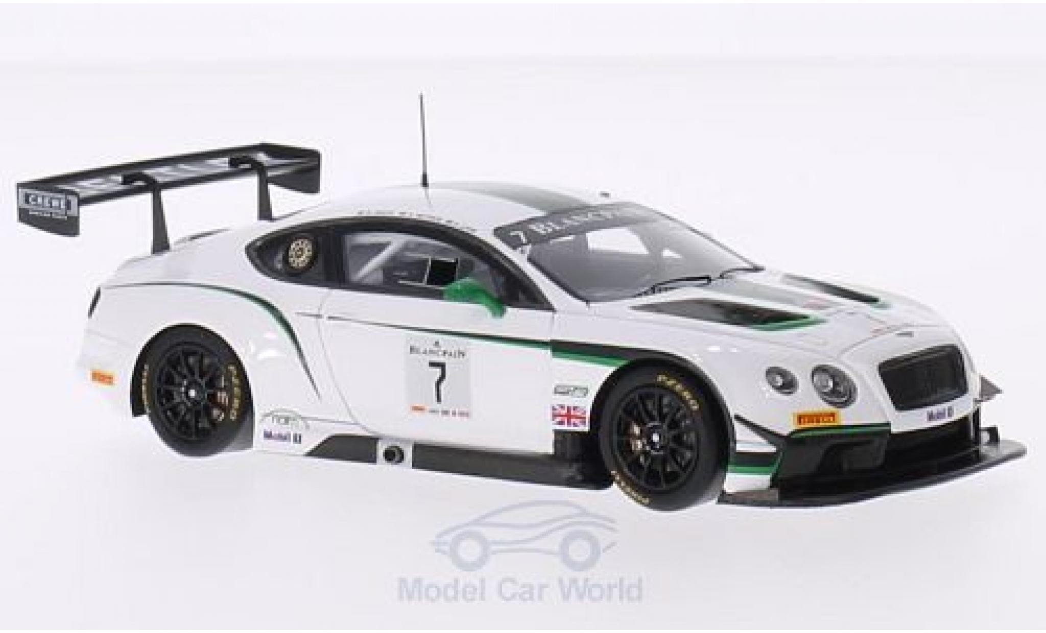 Bentley Continental T 1/43 TrueScale Miniatures GT3 No.7 M-Sport Blancpain GT Series Silverstone 2014 G.Smith/A.Meyrick/S.Kane modellino in miniatura