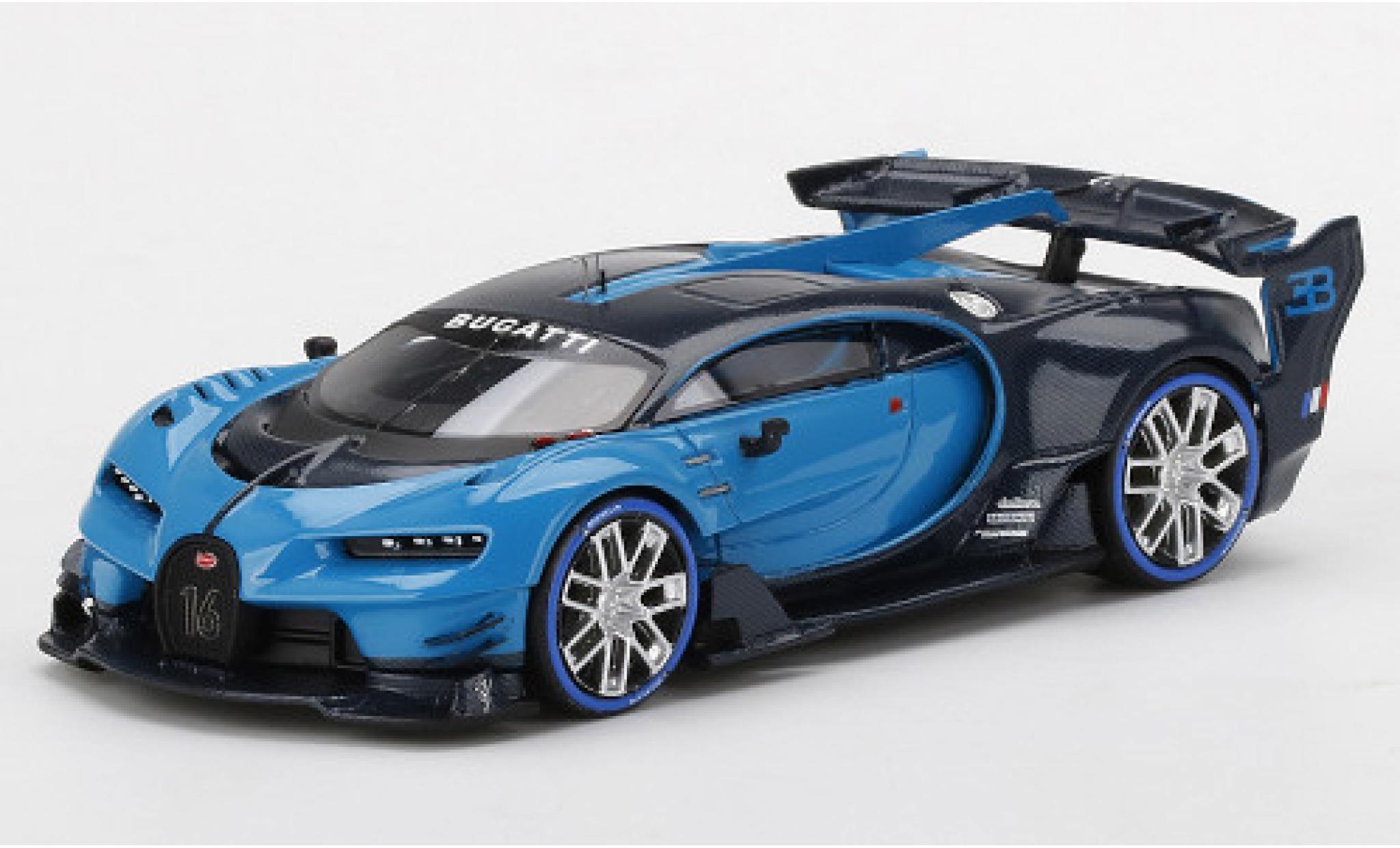 Bugatti Vision 1/43 TrueScale Miniatures Gran Turismo blu modellino in miniatura