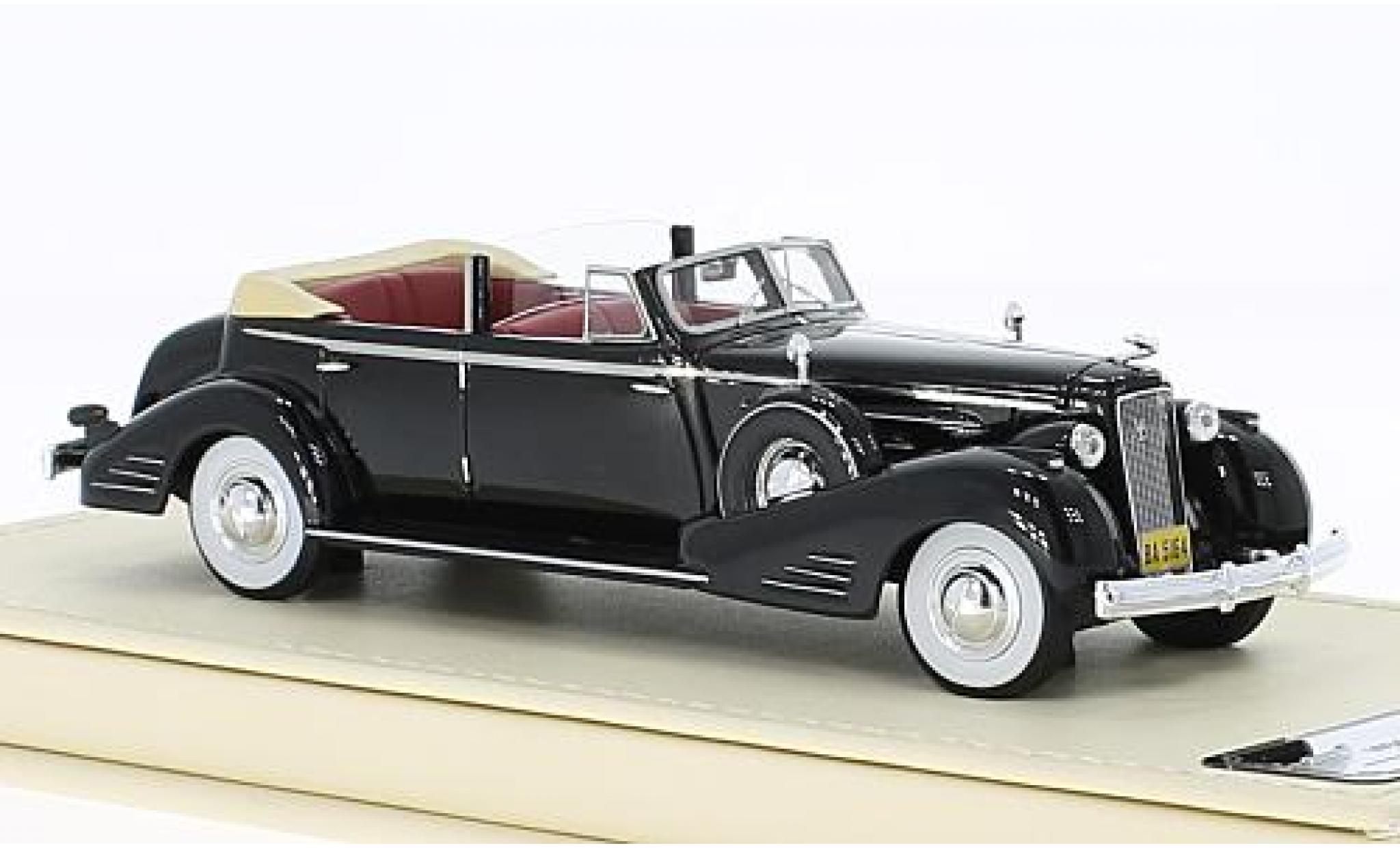Cadillac V16 1/43 TrueScale Miniatures Convertibile Sedan nero 1936 modellino in miniatura