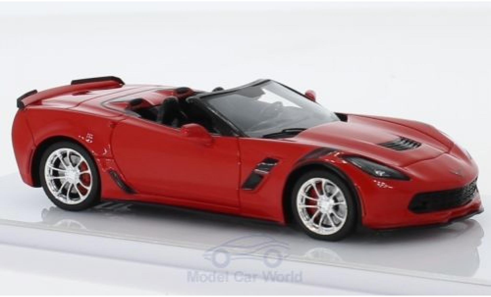 Chevrolet Corvette 1/43 TrueScale Miniatures (C7) Grand Sport Convertibile rosso 2017 modellino in miniatura