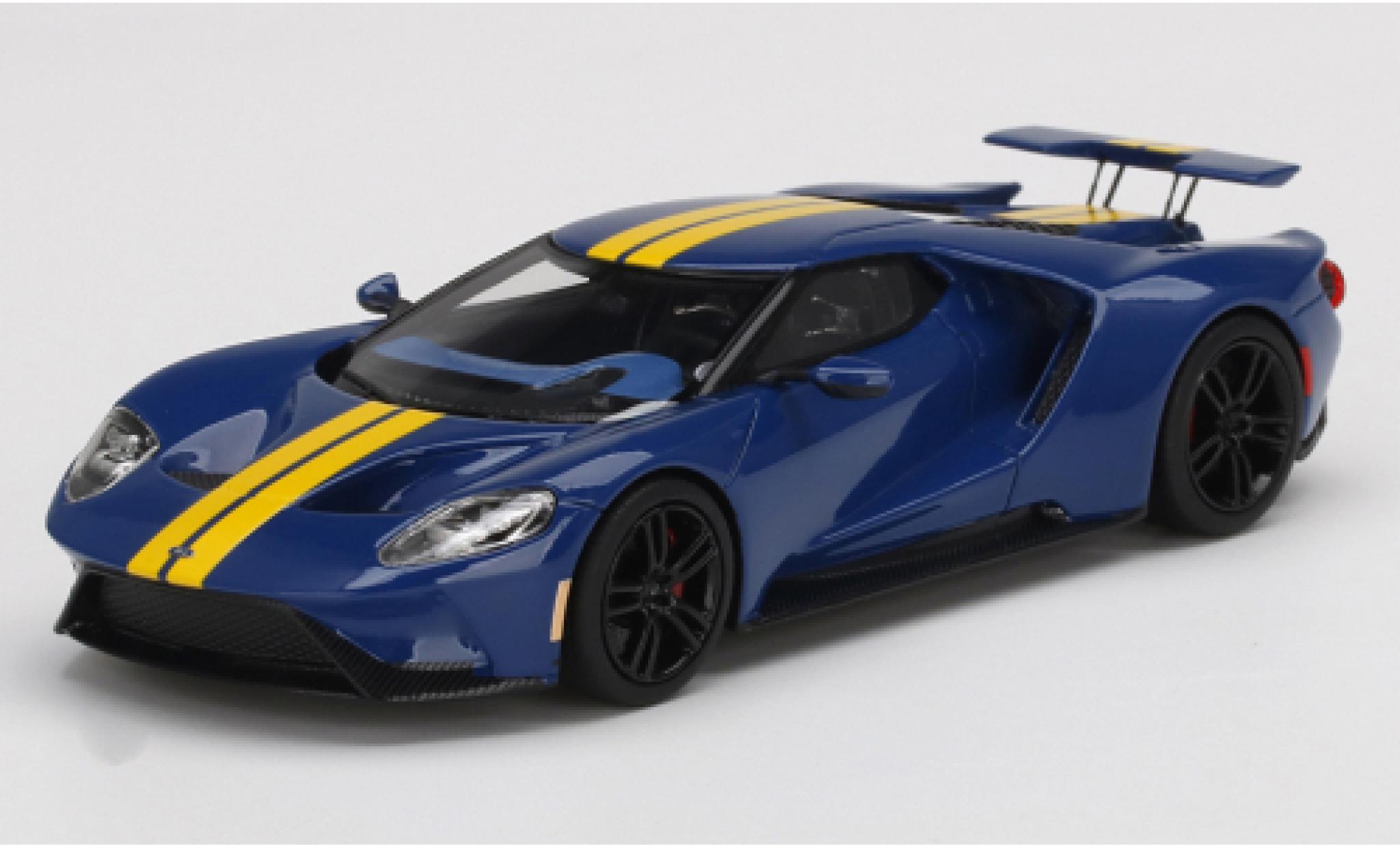 Ford GT 1/43 TrueScale Miniatures blu/giallo modellino in miniatura