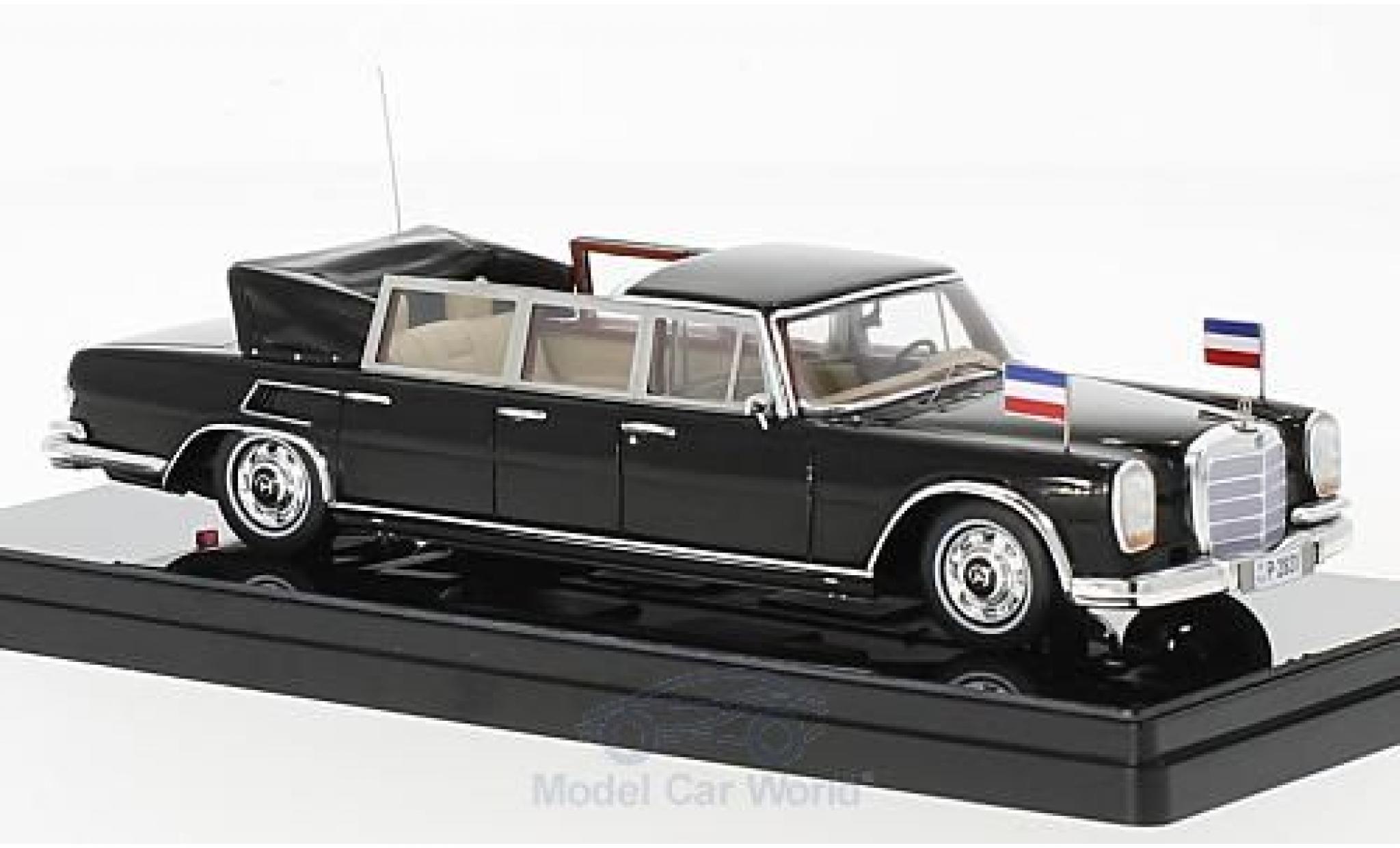 Mercedes 600 Pullmann 1/43 TrueScale Miniatures Pullmann Landaulet nero Josip Broz Tito President of Yugoslavia 1967 modellino in miniatura