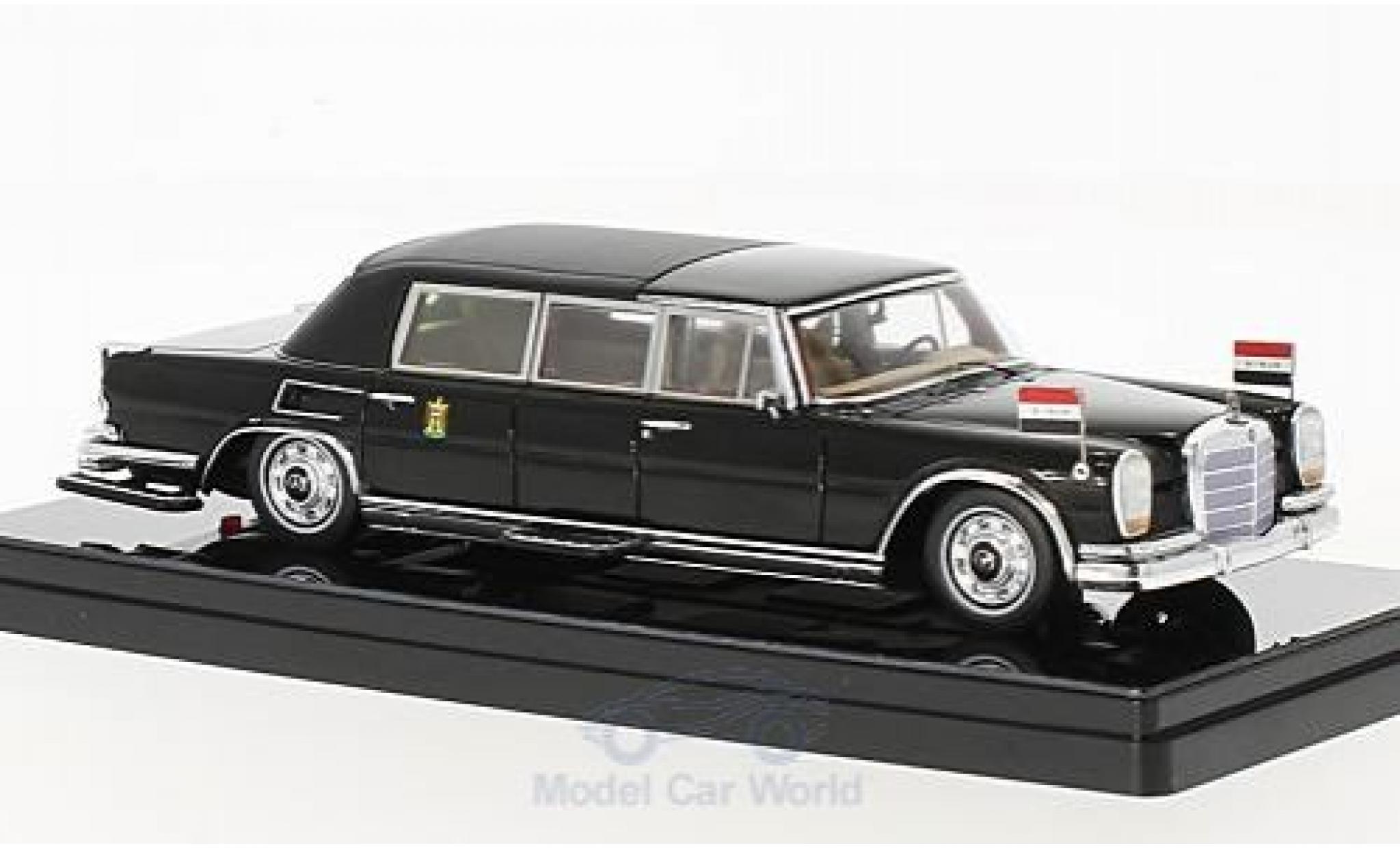 Mercedes 600 Pullmann 1/43 TrueScale Miniatures Pullmann Landaulet nero Saddam Hussein President of Iraq 1978 modellino in miniatura