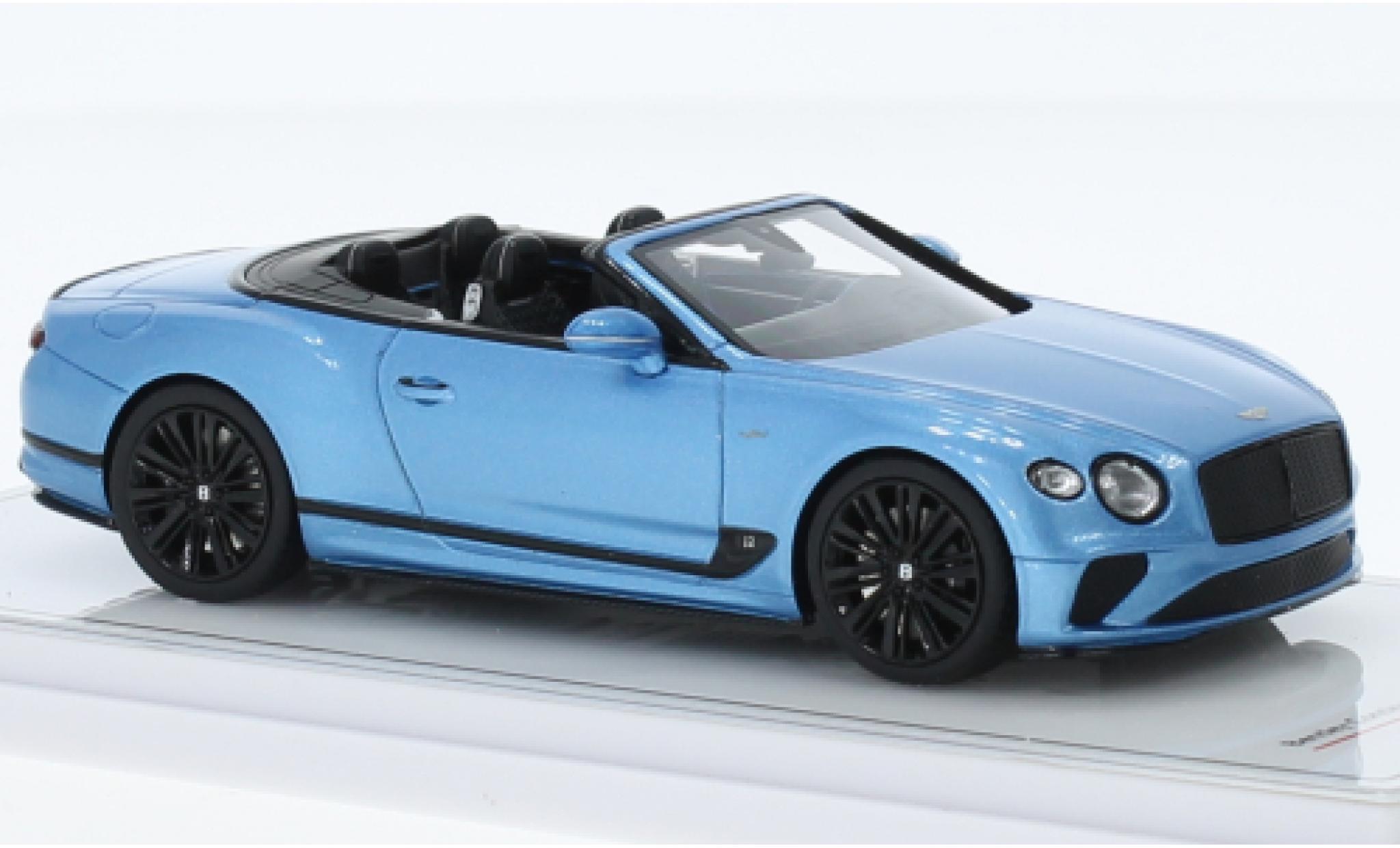 Bentley Continental 1/43 TrueScale Miniatures GT Speed Cabriolet metallise blu clair modellino in miniatura