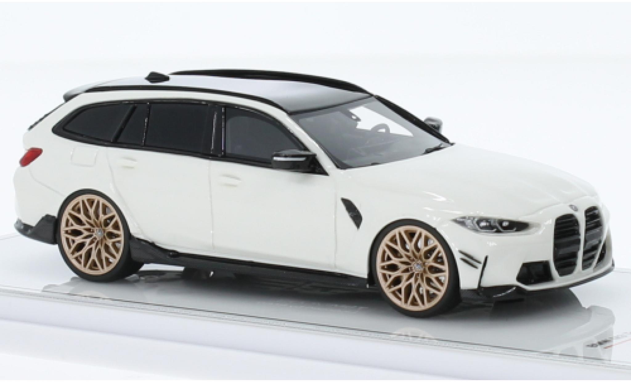 Bmw M3 1/43 TrueScale Miniatures M-Performance Touring (G81) bianco/nero modellino in miniatura