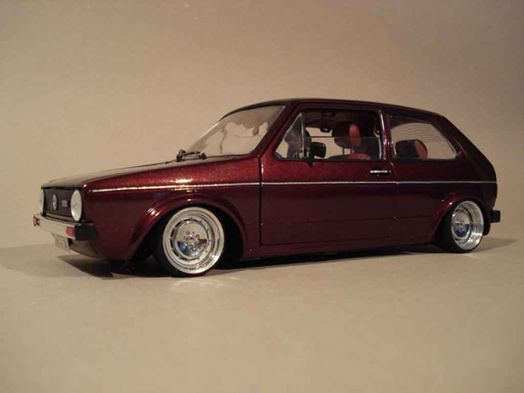 Volkswagen Golf 1 GTI 1/18 Solido German Look 1 GTI bloc moteur 16s modellino in miniatura