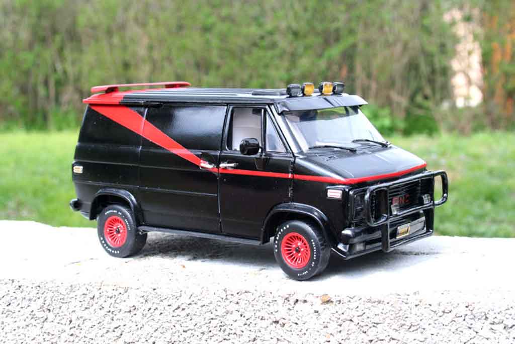 Chevrolet Van 1/18 Highway 61 agence tous risques - the a-team tuning modellino in miniatura
