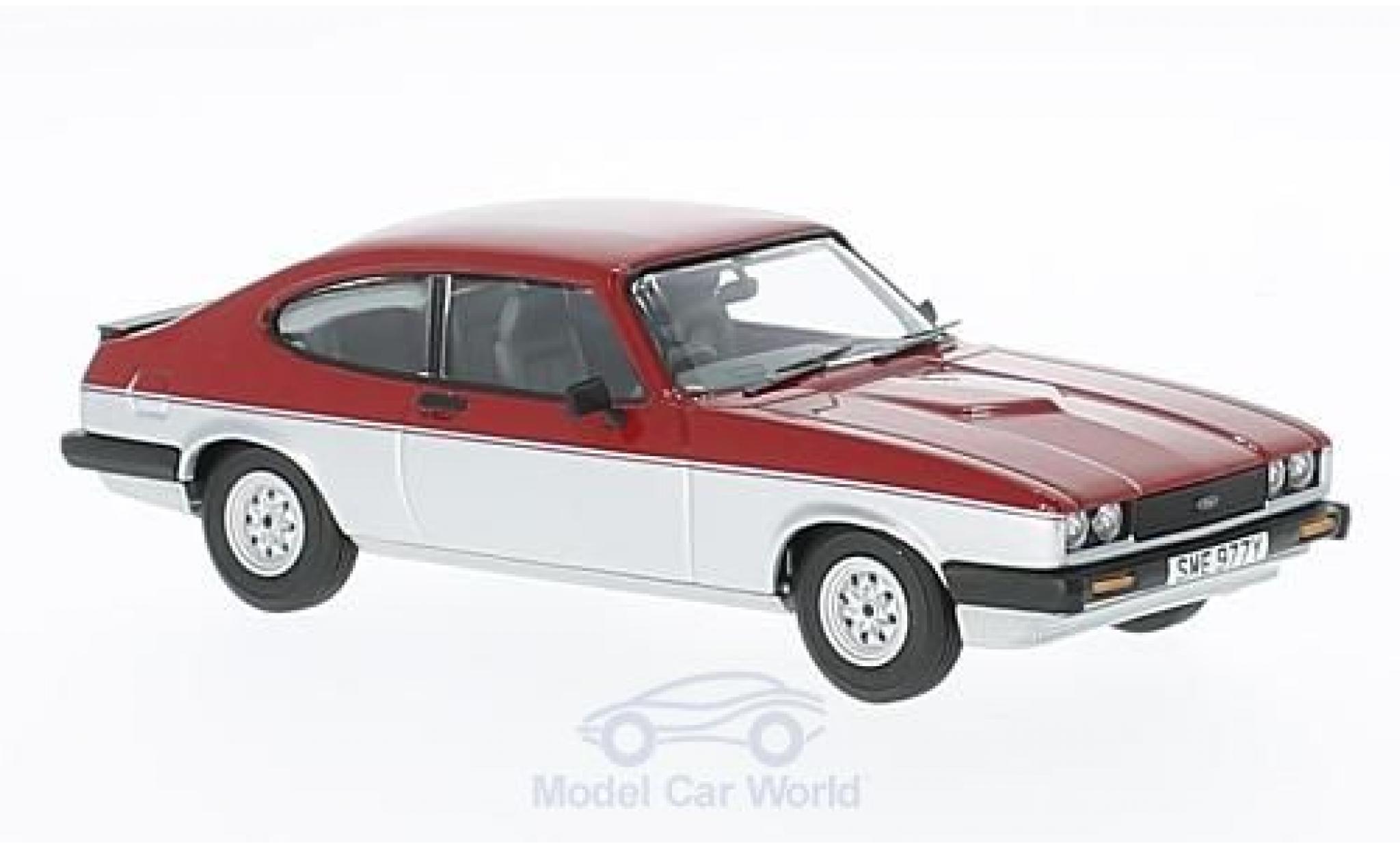 Ford Capri 1/43 Vanguards MK3 1.6 Calypso rosso/grigio RHD modellino in miniatura