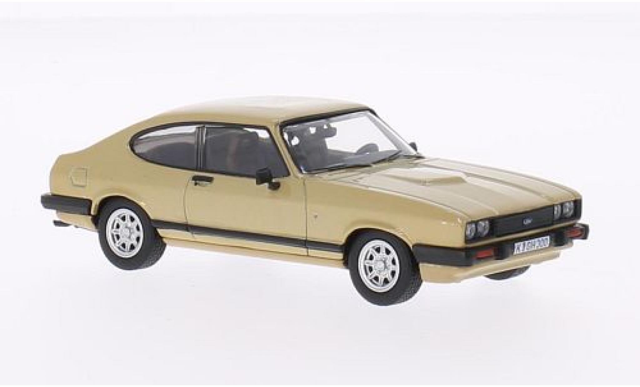 Ford Capri 1/43 Vanguards Mk3 3.0 Ghia gold Allemand Zulassung modellino in miniatura