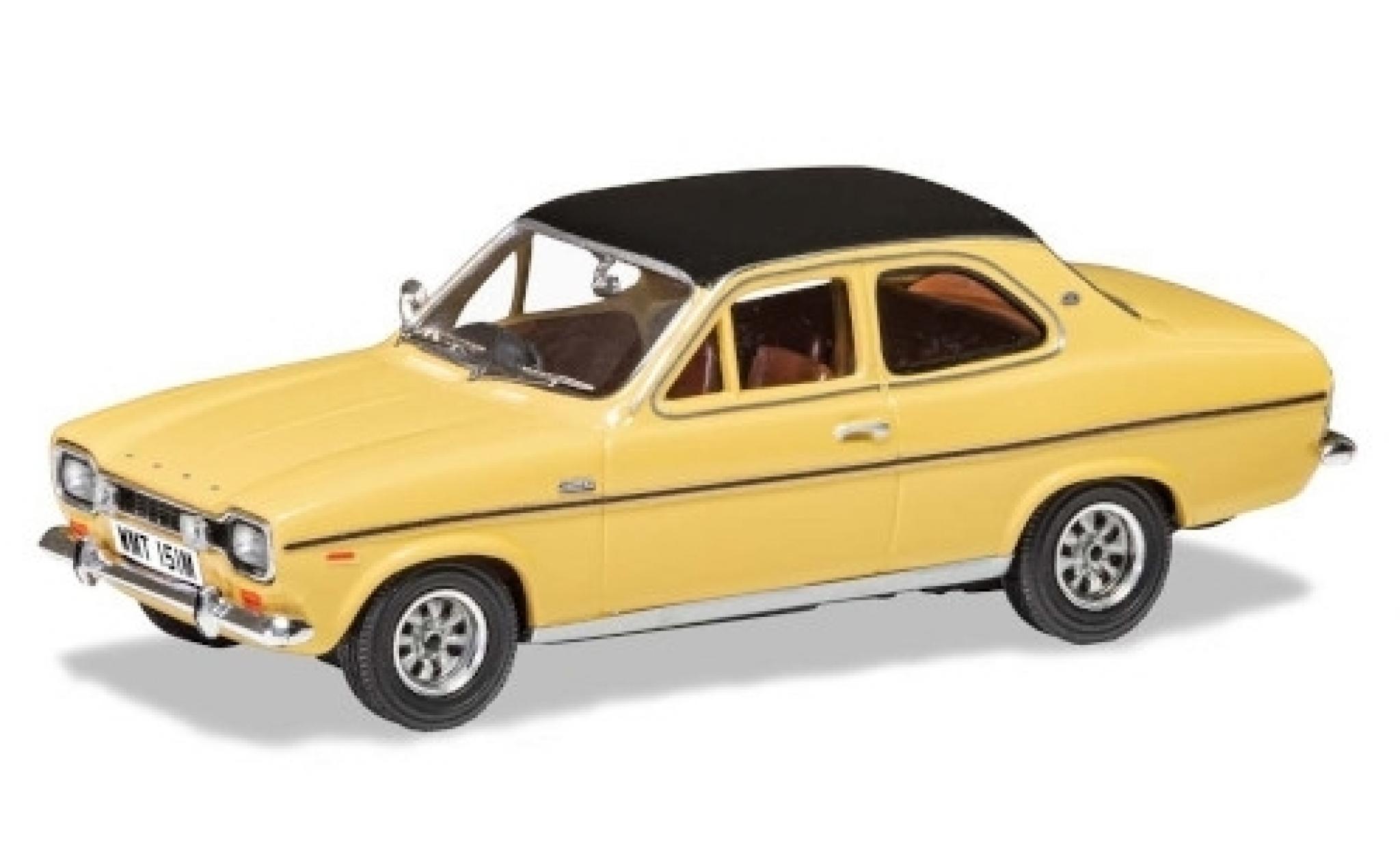 Ford Escort 1/43 Vanguards Mk1 1300E beige/matt-nero RHD modellino in miniatura