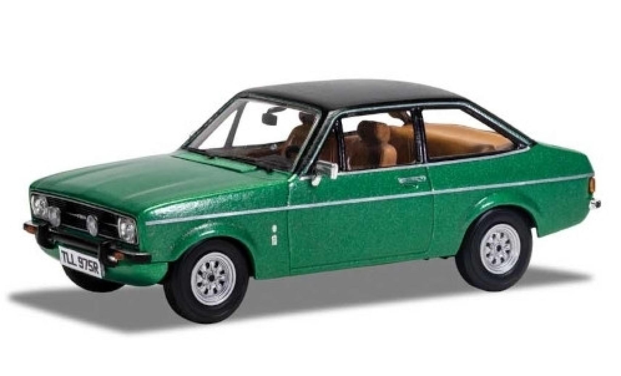 Ford Escort 1/43 Vanguards MkII 1.3 Ghia metallico verde/matt-nero RHD modellino in miniatura
