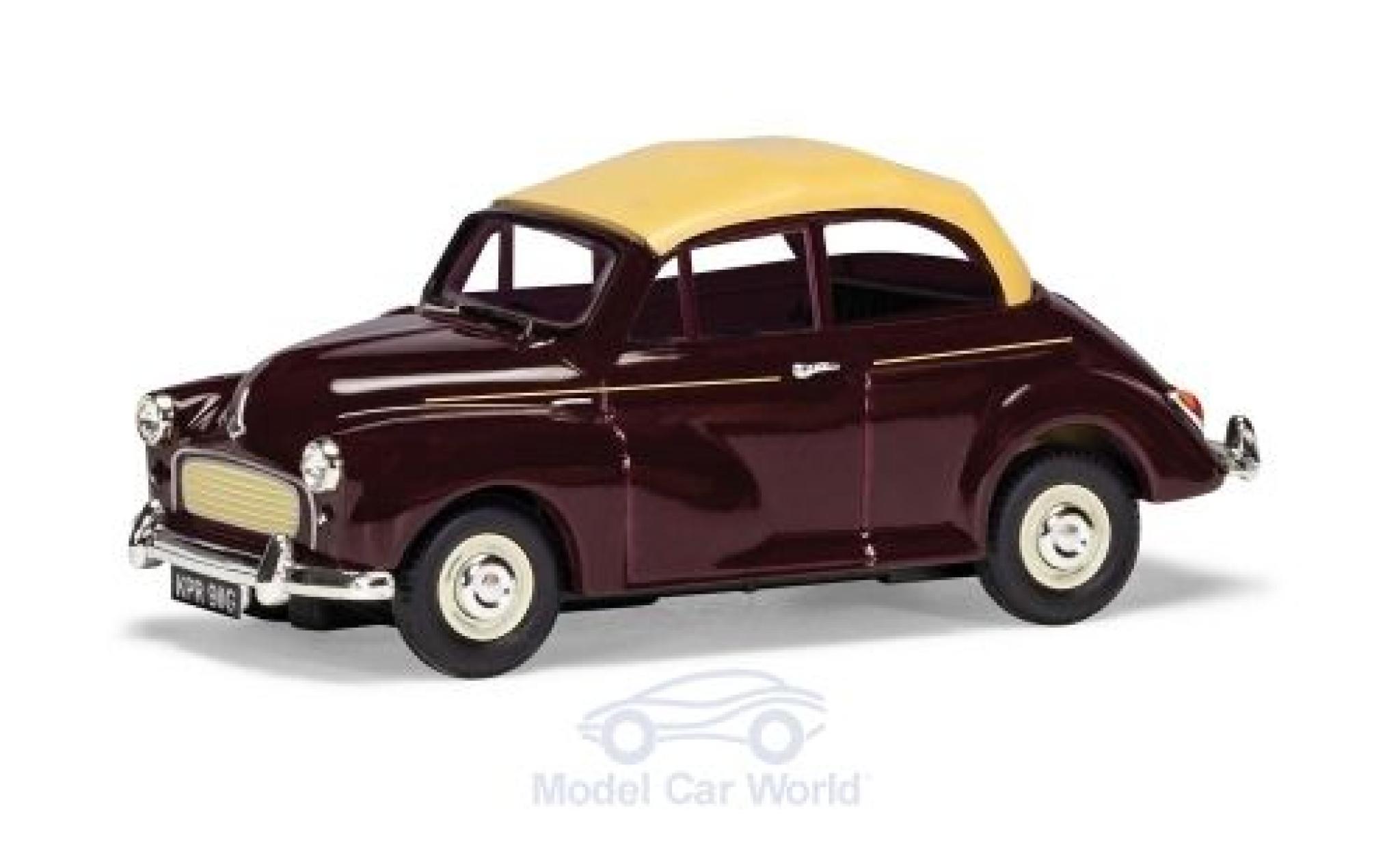 Morris Minor 1/43 Vanguards 1000 Convertibile rosso/beige RHD modellino in miniatura