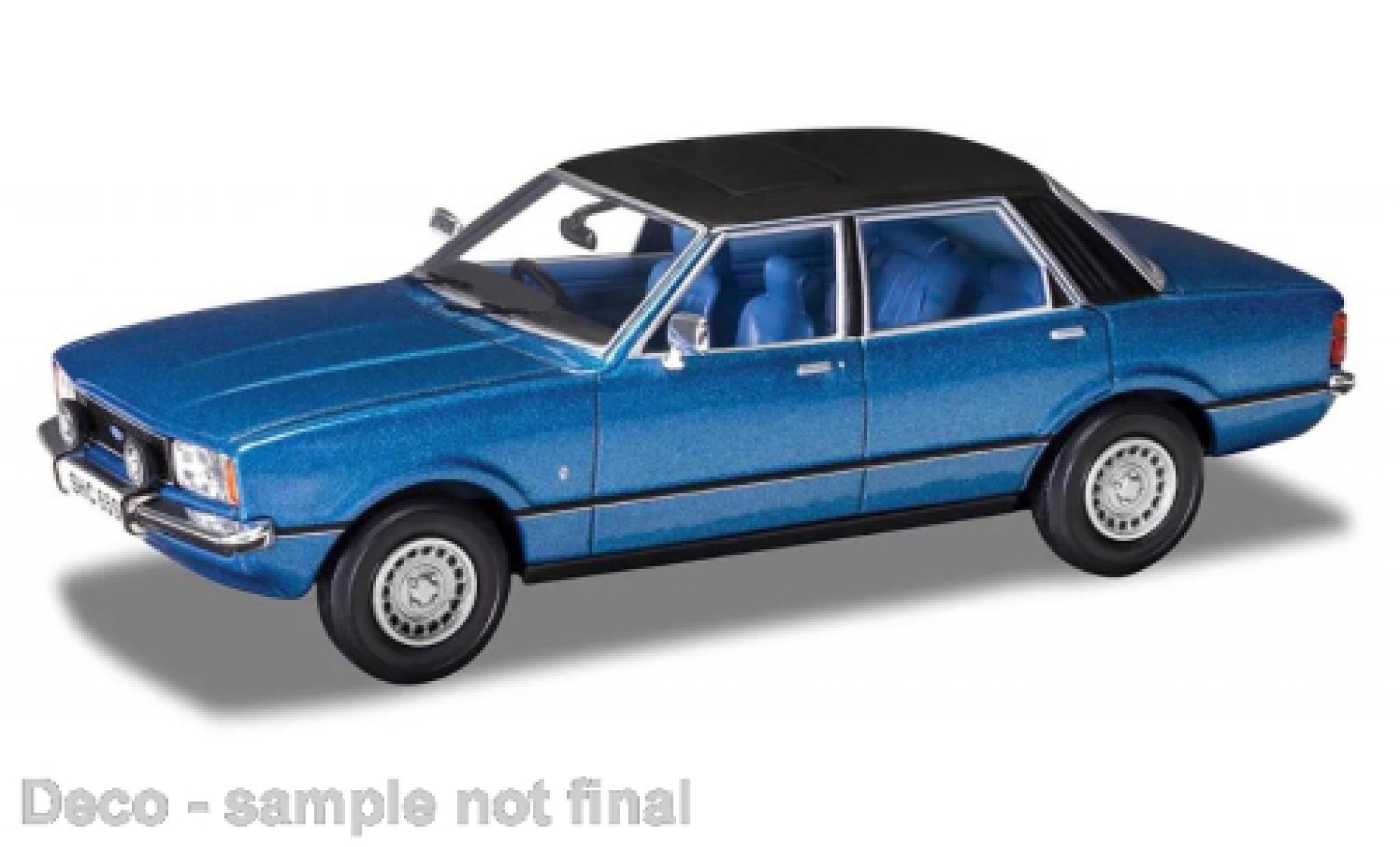 Ford Cortina 1/43 Vanguards MK IV 2.0 Ghia blu/nero RHD modellino in miniatura