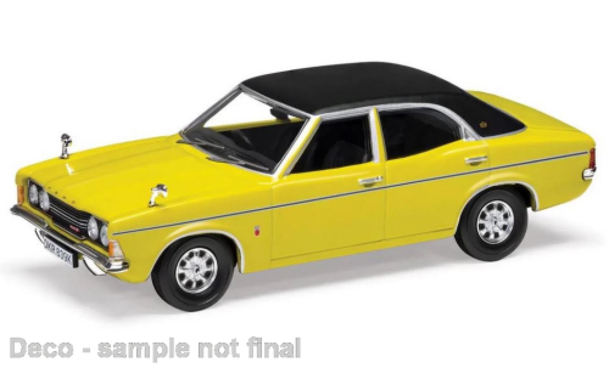 Ford Cortina 1/43 Vanguards MkIII 2.0 GT giallo/nero RHD modellino in miniatura