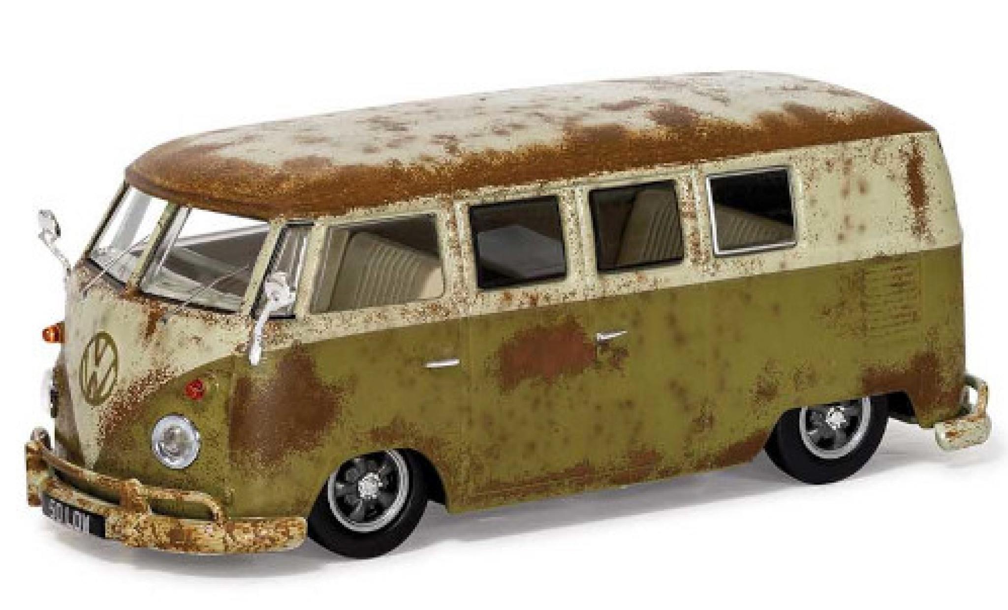 Volkswagen T1 1/43 Vanguards 1500 (Type 2) verde/grigio RHD Rat-Look Splitty modellino in miniatura