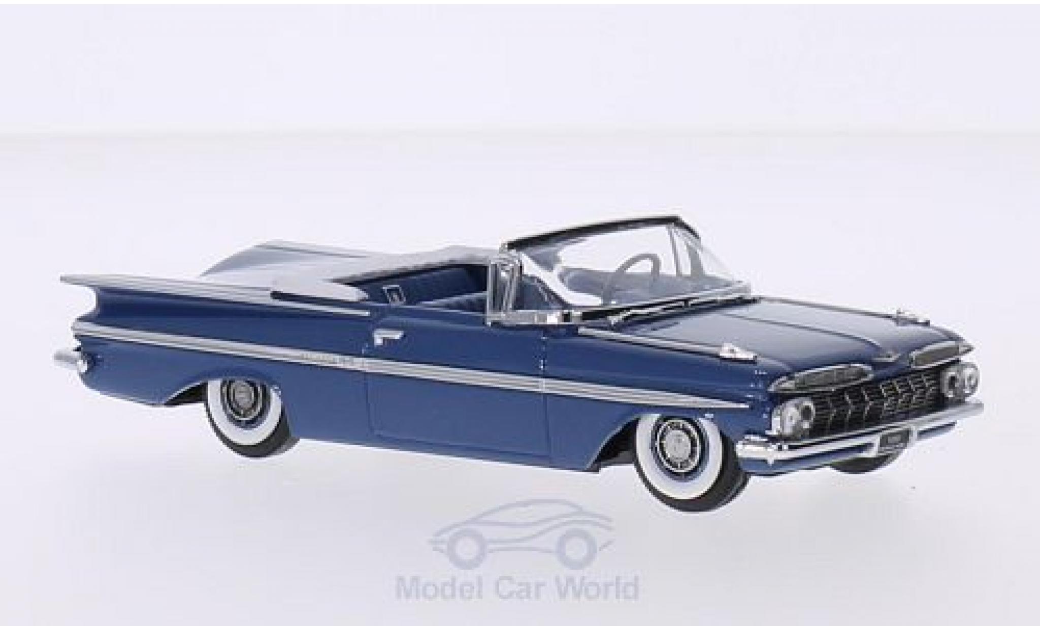 Chevrolet Impala 1959 1/43 Vitesse Convertibile metallico blu 1959 Verdeck geöffnet modellino in miniatura
