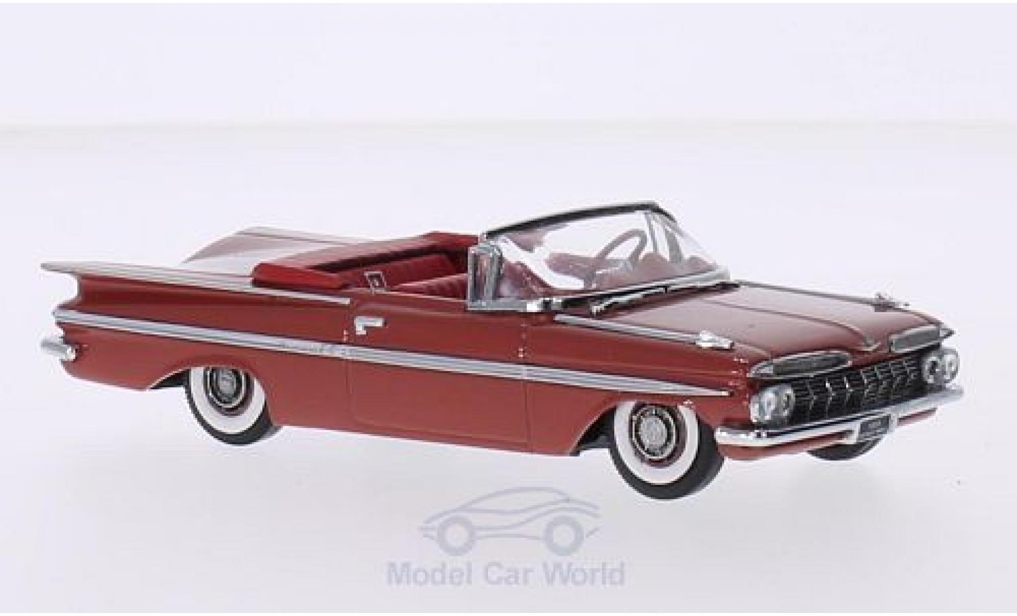 Chevrolet Impala 1959 1/43 Vitesse Convertibile metallico rosso 1959 modellino in miniatura