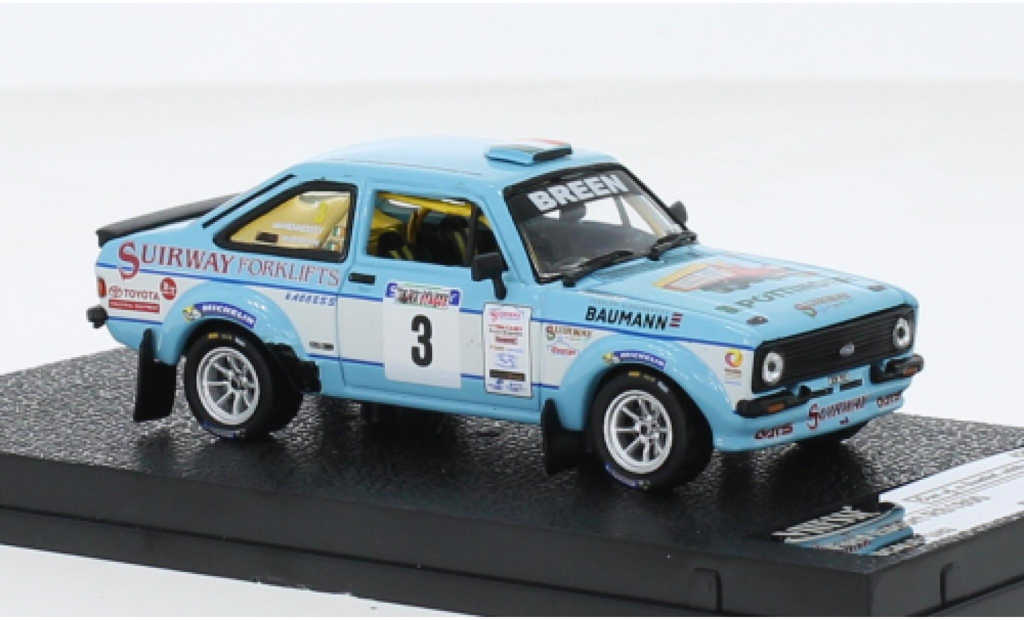 Ford Escort 1/43 Vitesse MKII RS 1800 No.3 West Wales Rally 2015 modellino in miniatura