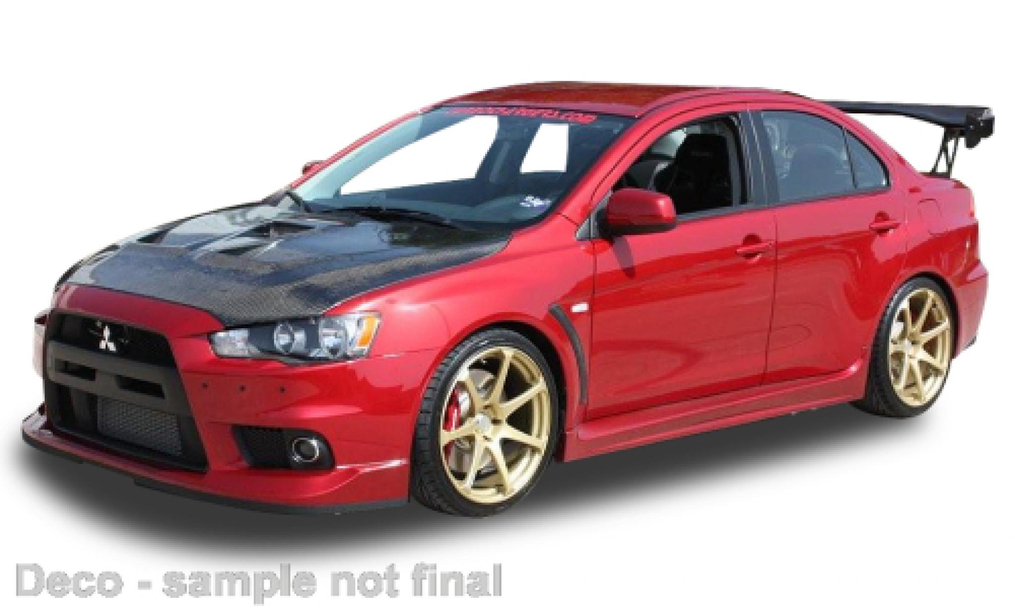Mitsubishi Lancer 1/43 Vitesse évolution X metallise rosso modellino in miniatura