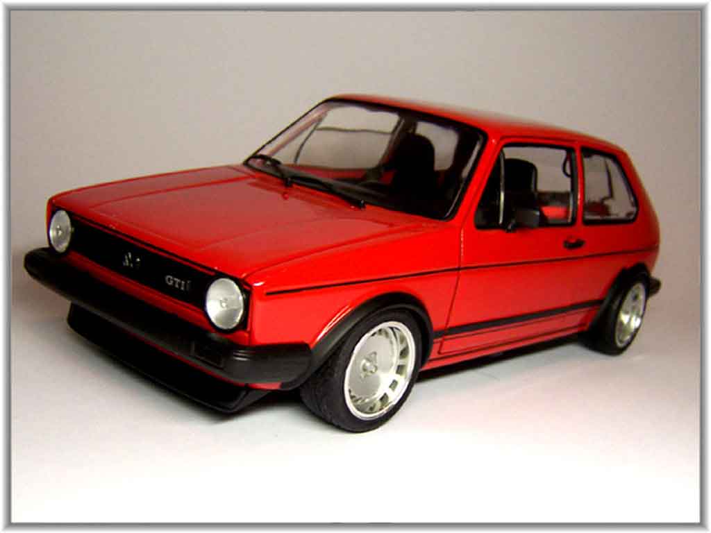 Volkswagen Golf 1 GTI 1/18 Solido 1 GTI rosso jantes 15 pouces ronal turbo modellino in miniatura
