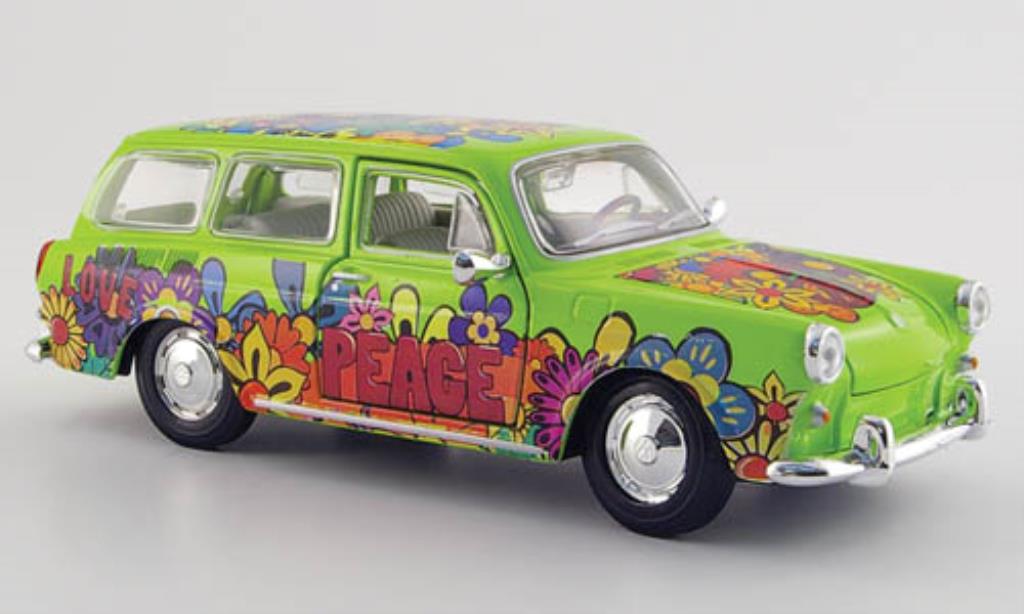 Volkswagen 1600 1/24 Maisto Variant grun mit Dekor modellino in miniatura