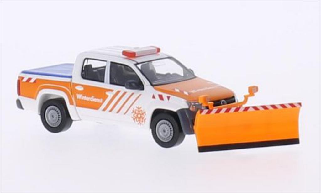 Volkswagen Amarok 1/87 Wiking Winterdienst modellino in miniatura