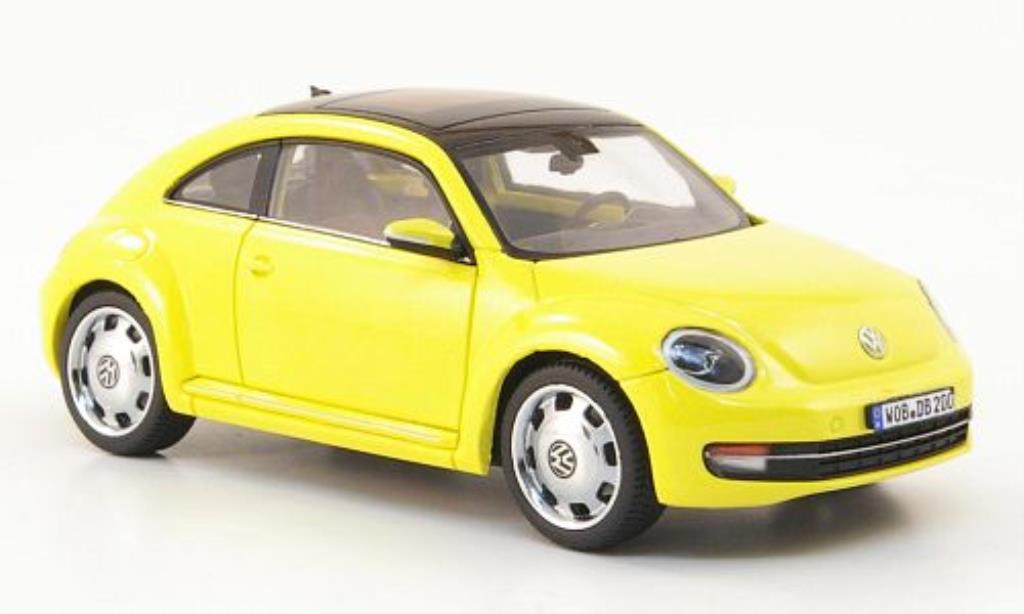 Volkswagen Beetle 1/43 Schuco giallo 2011 modellino in miniatura