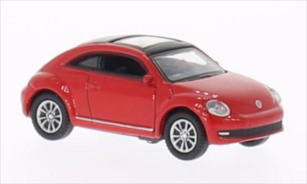 Volkswagen Beetle 1/87 Welly rosso modellino in miniatura