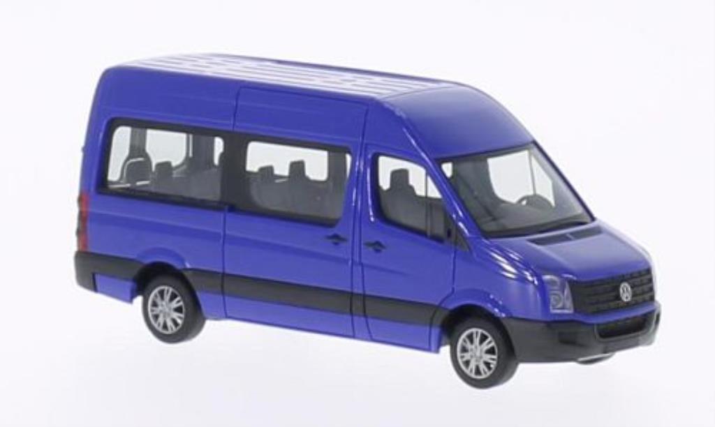 Volkswagen Crafter 1/87 Herpa Bus Hochdach blu 2011 modellino in miniatura