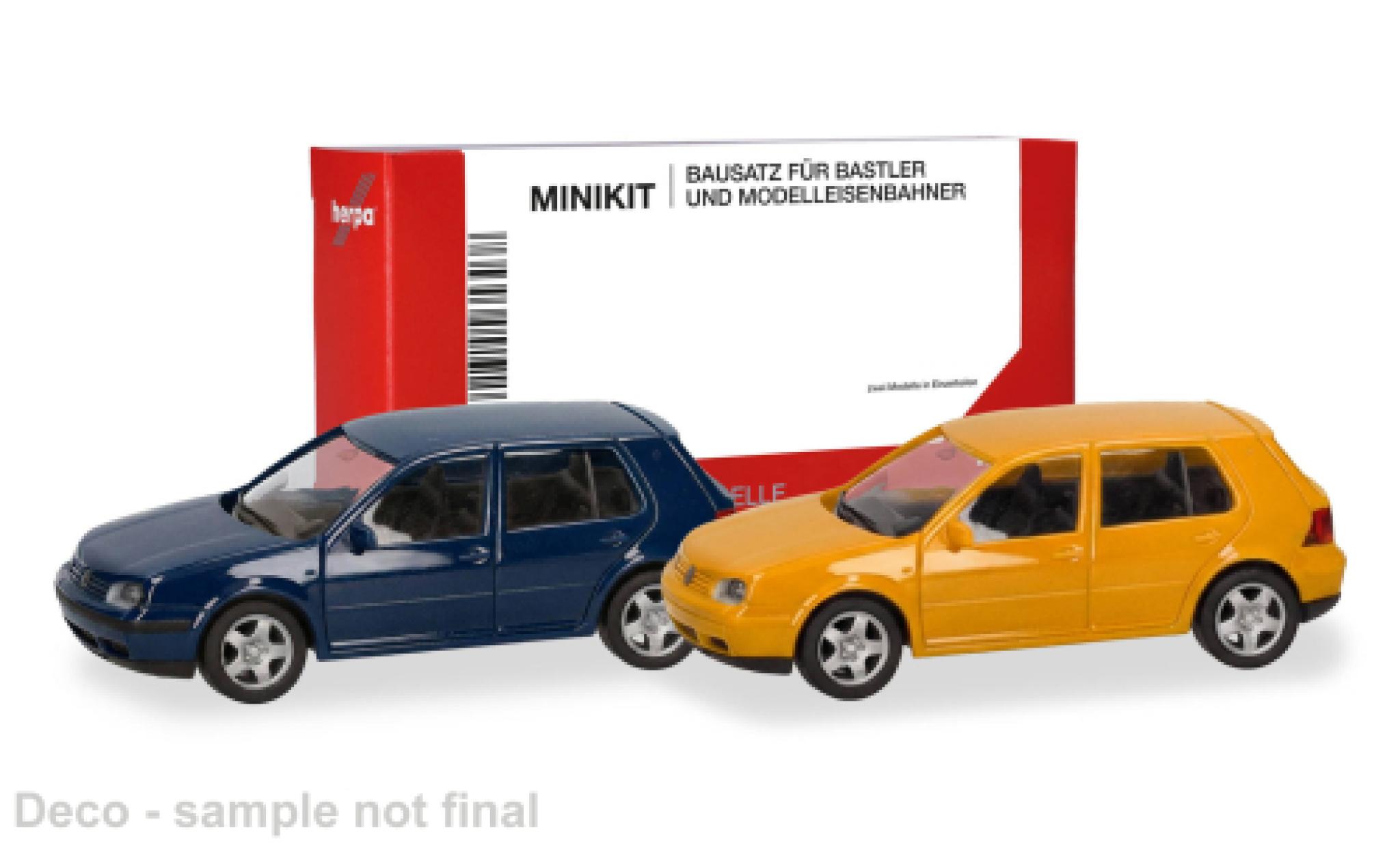 Volkswagen Golf 1/87 Herpa MiniKit IV blau/gelb 1:87 modellino in miniatura