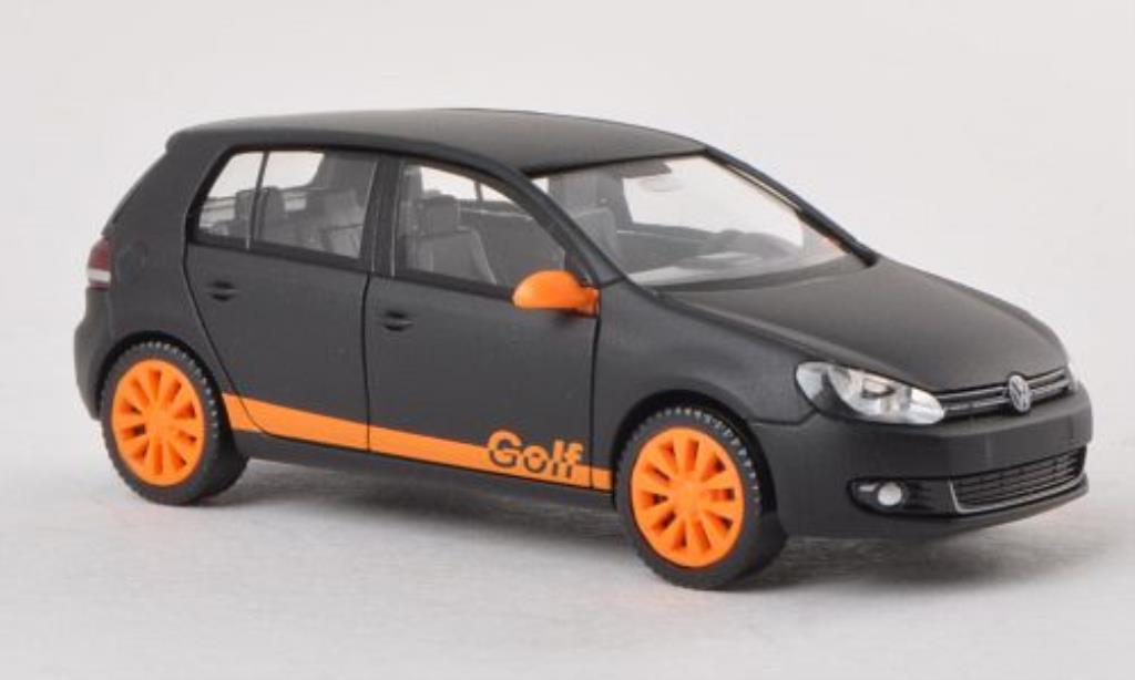 Volkswagen Golf VI 1/87 Wiking VI mattnero/orange modellino in miniatura