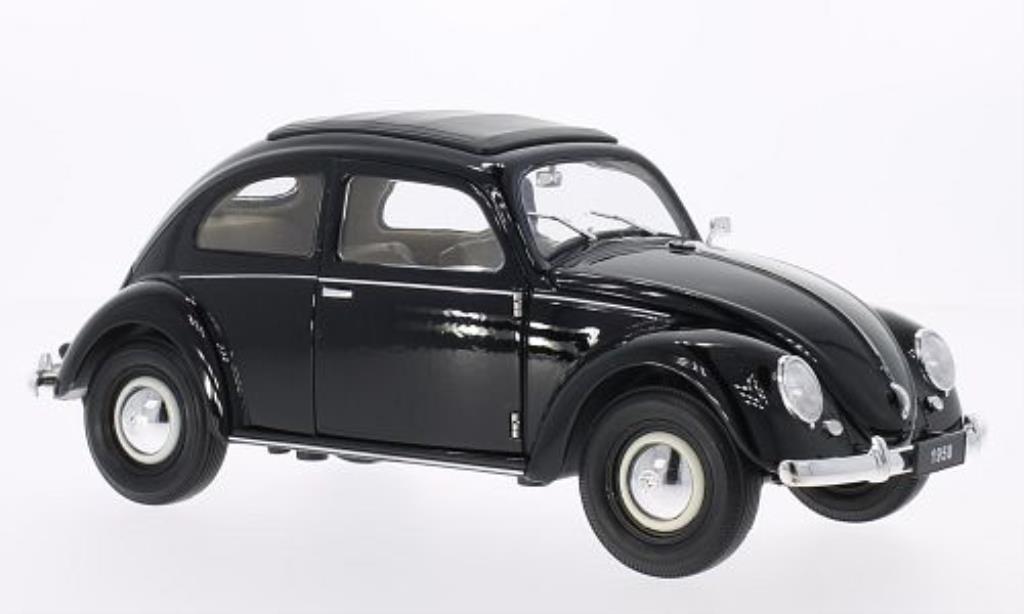 Volkswagen Kafer 1/18 Welly Brezelfenster nero 1950 modellino in miniatura