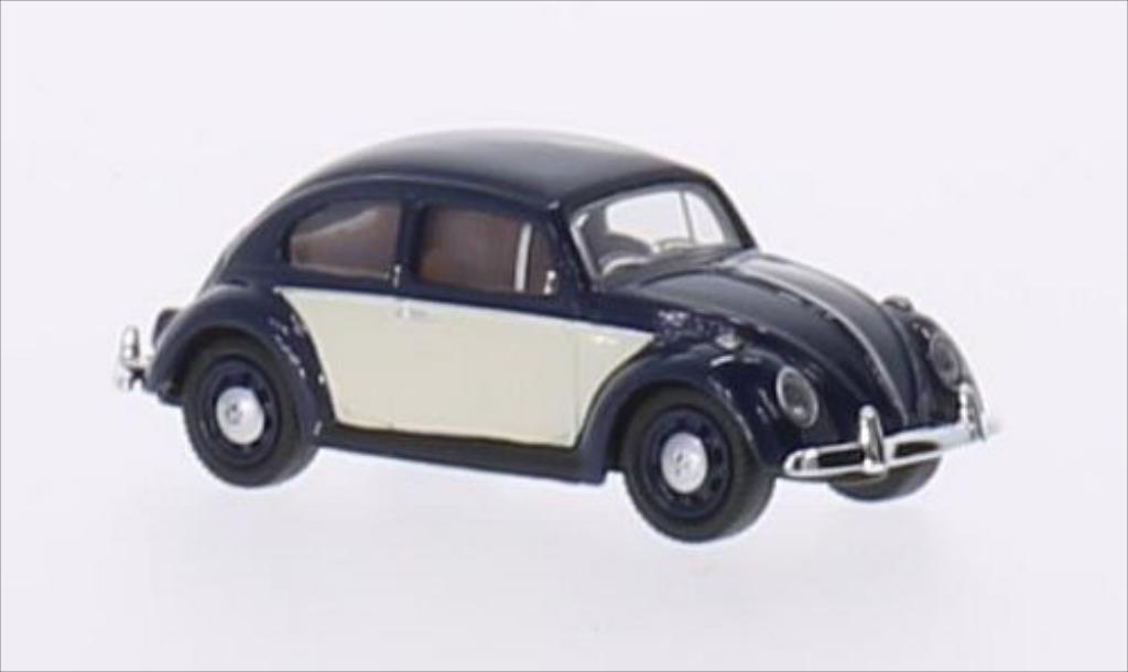 Volkswagen Kafer 1/87 Schuco blu/bianco modellino in miniatura