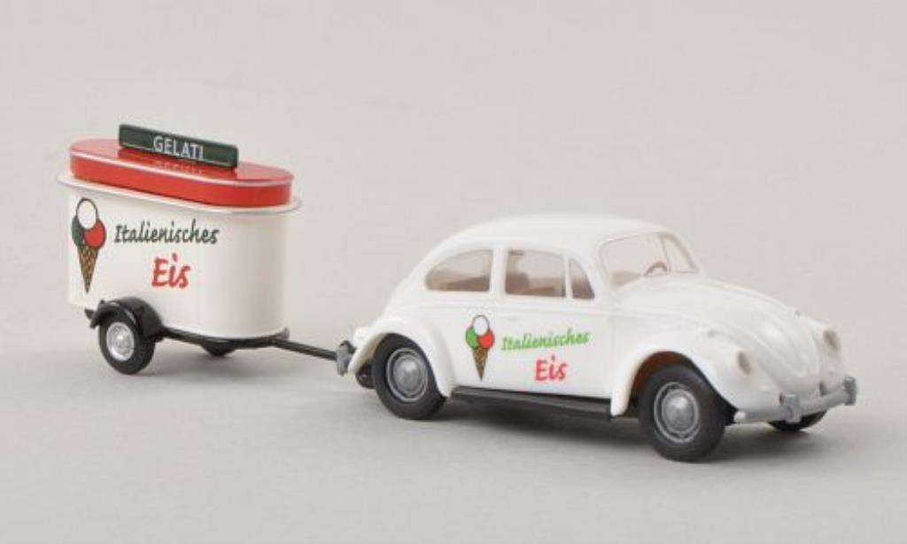 Volkswagen Kafer 1/87 Brekina Gelati - Italienisches Eis mit Verkaufsanhanger modellino in miniatura