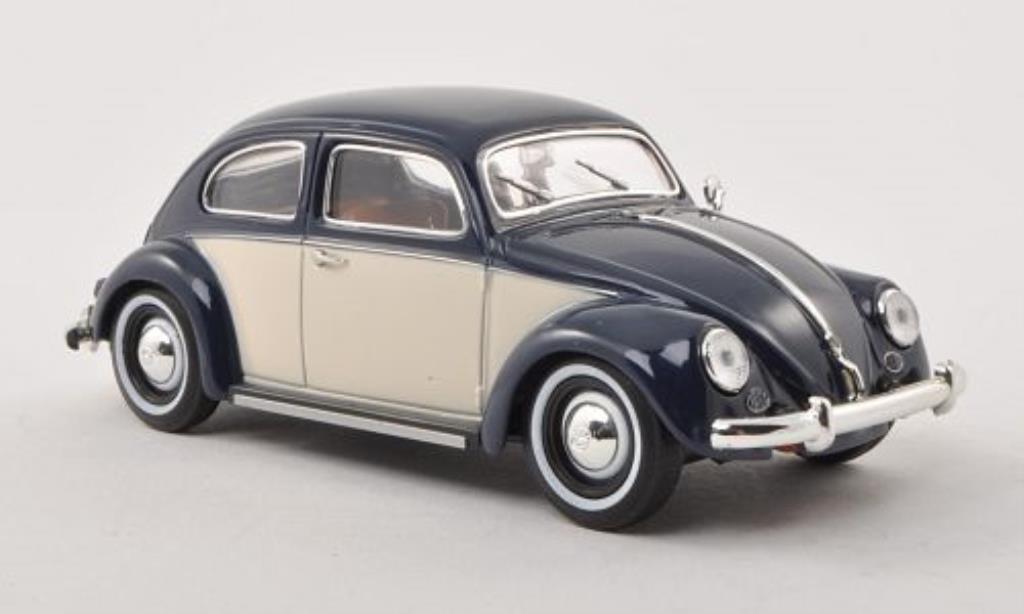 Volkswagen Kafer 1/32 Schuco Ovali blu/beige modellino in miniatura