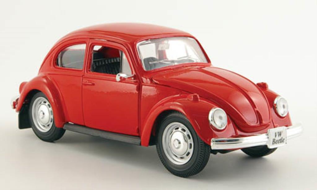 Volkswagen Kafer 1/24 Maisto rosso 1973 modellino in miniatura