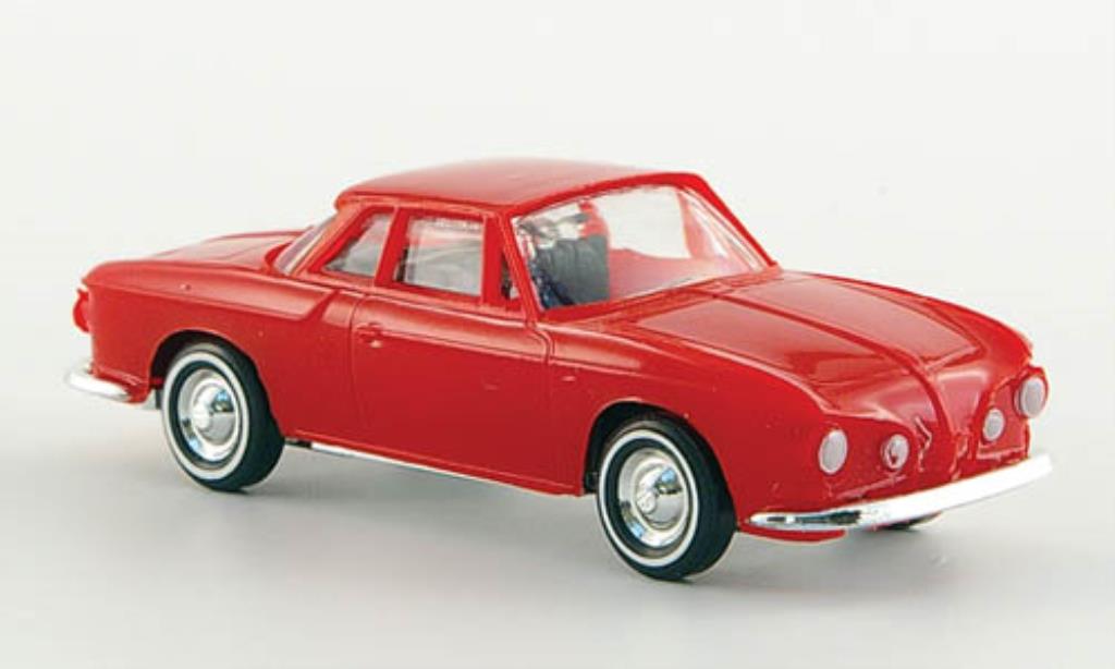 Volkswagen Karmann 1/87 Busch Ghia 1600 Coupe rosso modellino in miniatura