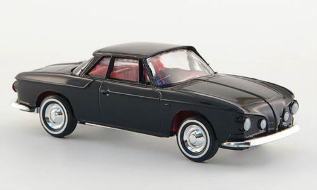 Volkswagen Karmann 1/87 Busch Ghia 1600 Coupe nero modellino in miniatura
