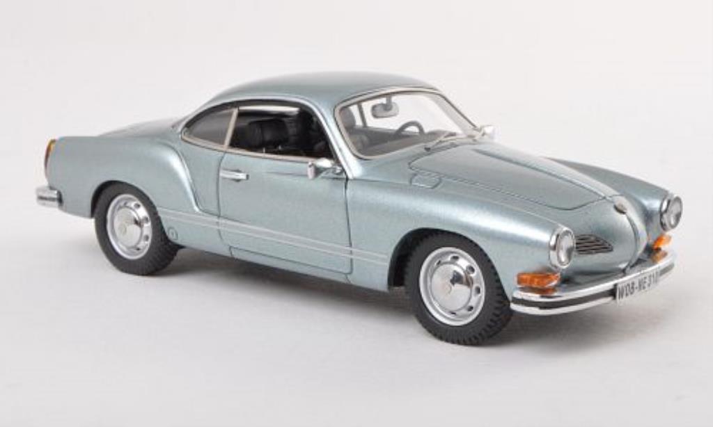Volkswagen Karmann 1/43 Neo Ghia Coupe (Typ 14) blu-grigio 1974 modellino in miniatura
