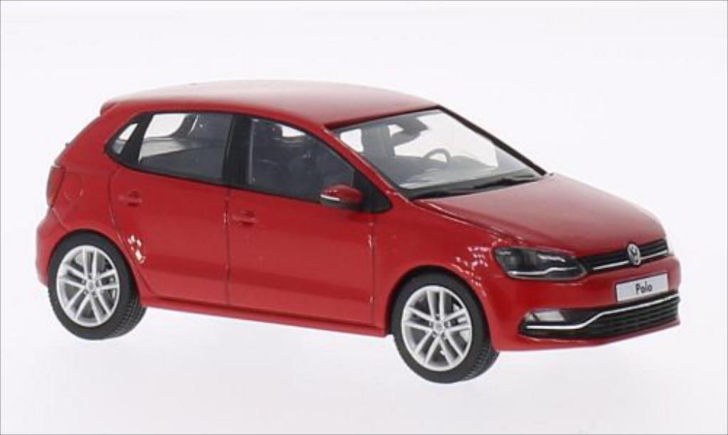 Volkswagen Polo 1/43 Herpa 5-turig Facelift rosso 2014 modellino in miniatura