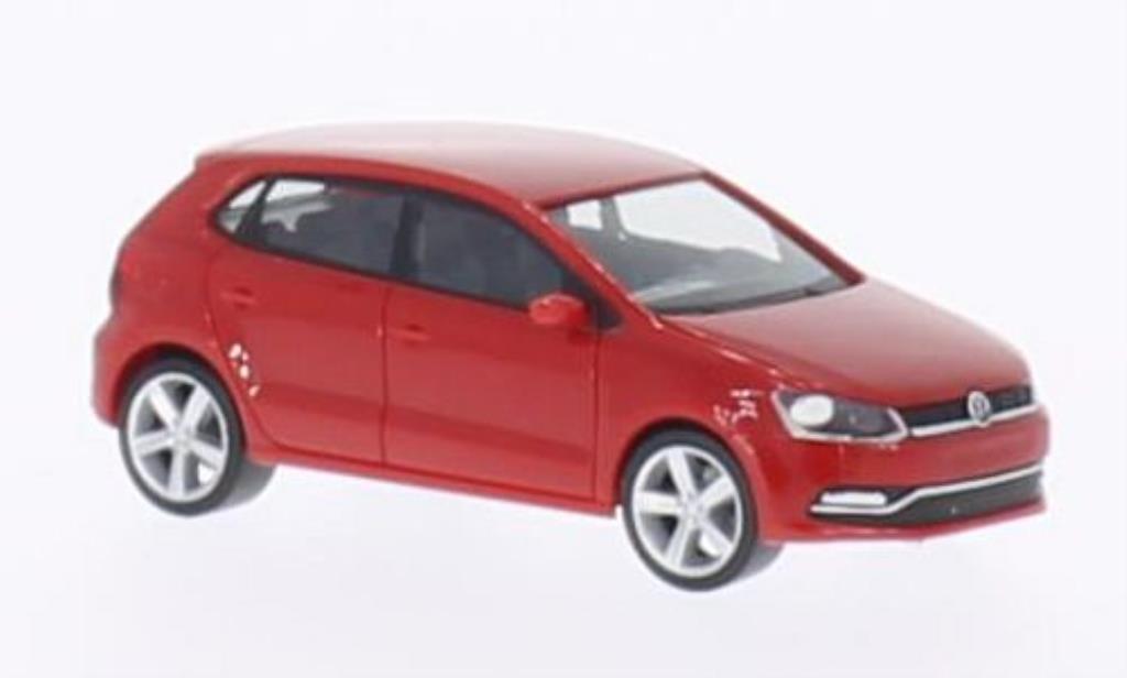 Volkswagen Polo 1/87 Herpa (6C) rosso 5-Turer 2014 modellino in miniatura