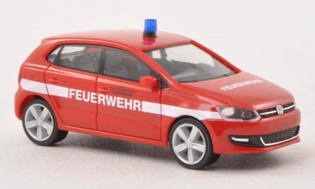 Volkswagen Polo 1/87 Herpa V (6R) Feuerwehr Frankfurt 5-Turer modellino in miniatura