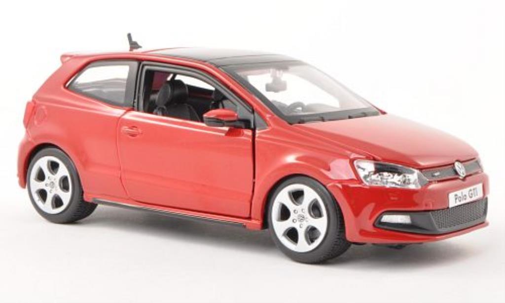 Volkswagen Polo 1/24 Burago V GTI rosso modellino in miniatura