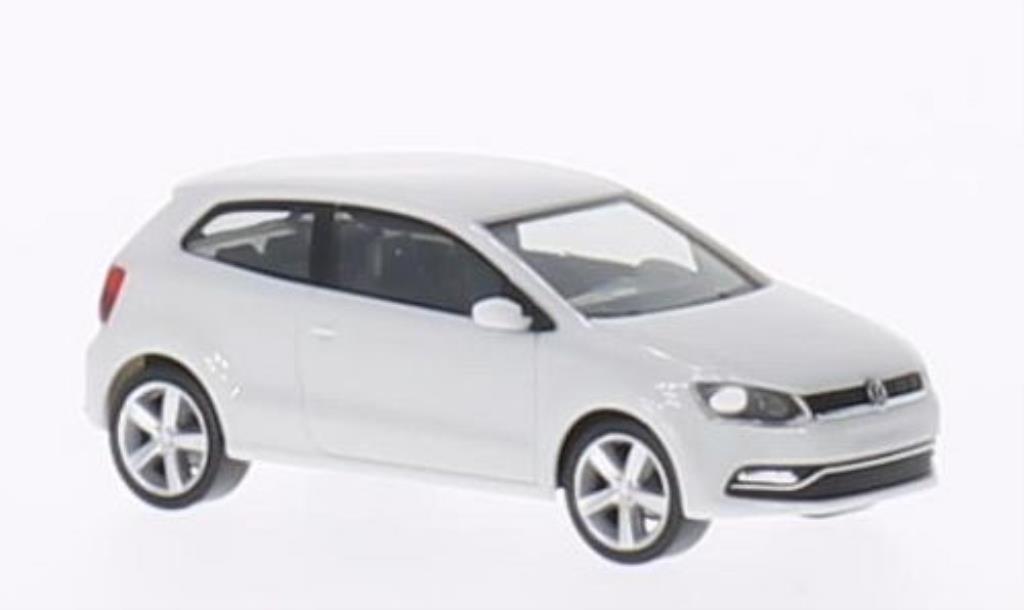 Volkswagen Polo 1/87 Herpa V (Typ 6C) 3-turig bianco 2014 modellino in miniatura