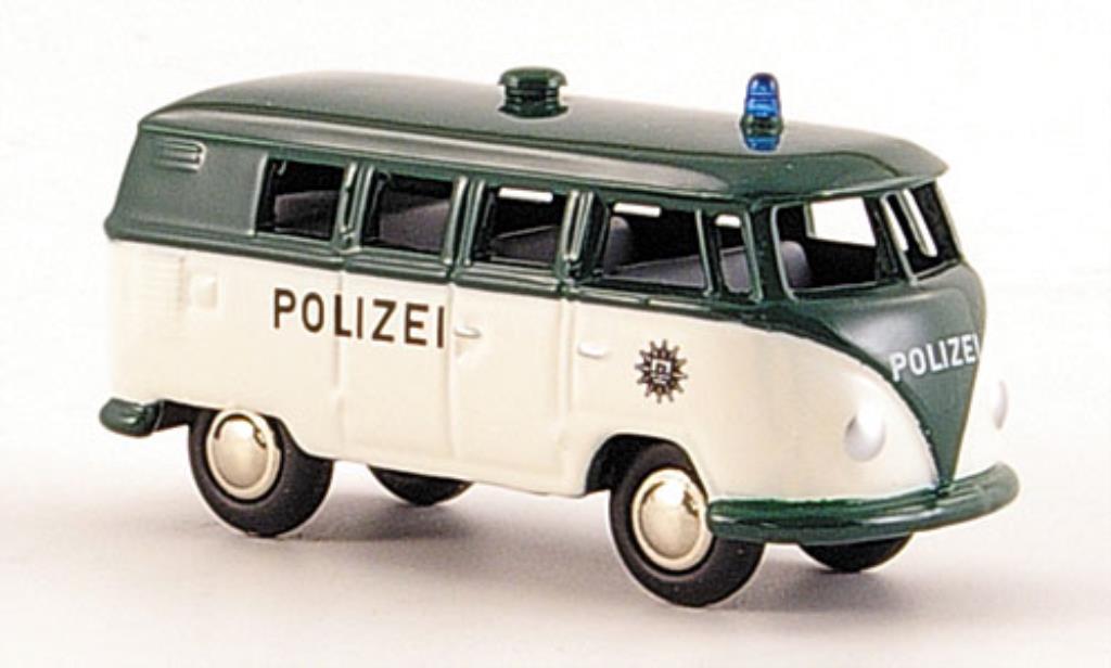 Volkswagen T1 1/87 Bub Bulli Bus Polizei bianco/grun modellino in miniatura