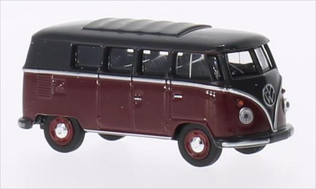 Volkswagen T1 1/64 Schuco Bus rosso/grigio modellino in miniatura