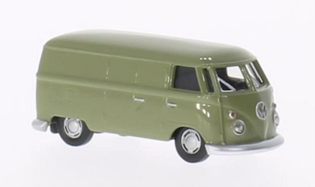 Volkswagen T1 1/87 Herpa Kasten oliv modellino in miniatura